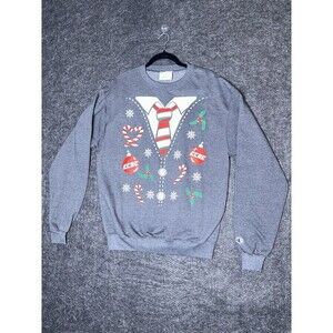 Champion Gray Men's CCBC Christmas Crewneck Sweater